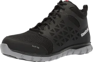 Reebok Mens Sublite Cushion Mid Alloy Toe ESD Work Safety Shoes Casual - Black