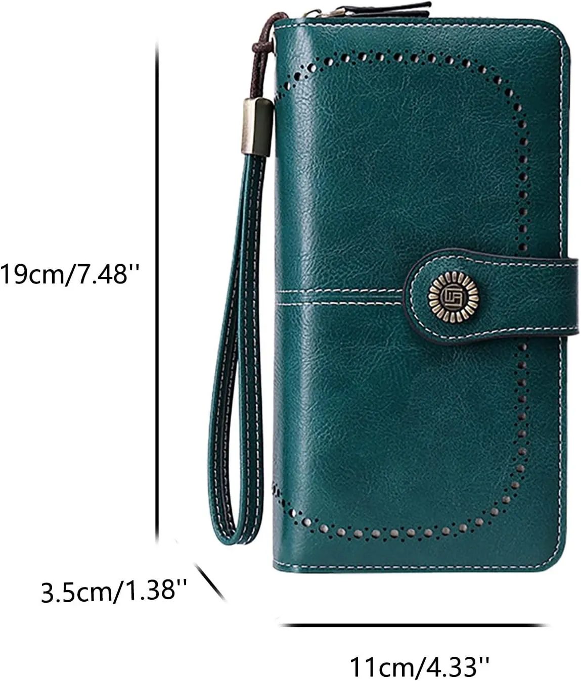 Rfid Wallet Women,2024 New Leather Wallet Wristlet for Women,Bifold Large Capacity Zip Around Rfid Blocking Clutch Purses Credit Card Wallet,Travel Wallet for Women Mom Girls Ladies