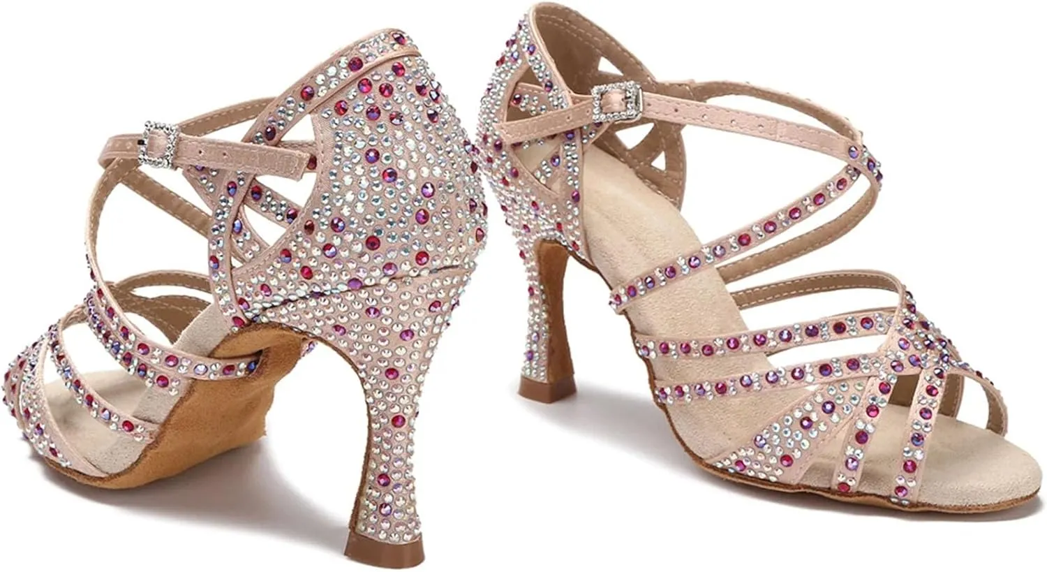 Rhinestone Dance Sneakers - Rumba/Samba Ballroom Shoes for Wedding (9CM/3.54")