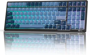 RK ROYAL KLUDGE RK98 Wireless Mechanical Keyboard, Triple Mode 2.4G/BT5.1/USB-C Hot Swappable Keyboard with Number Pad, Pre-lubed Clicky Switches RGB Backlit Gaming Keyboard, Software Support