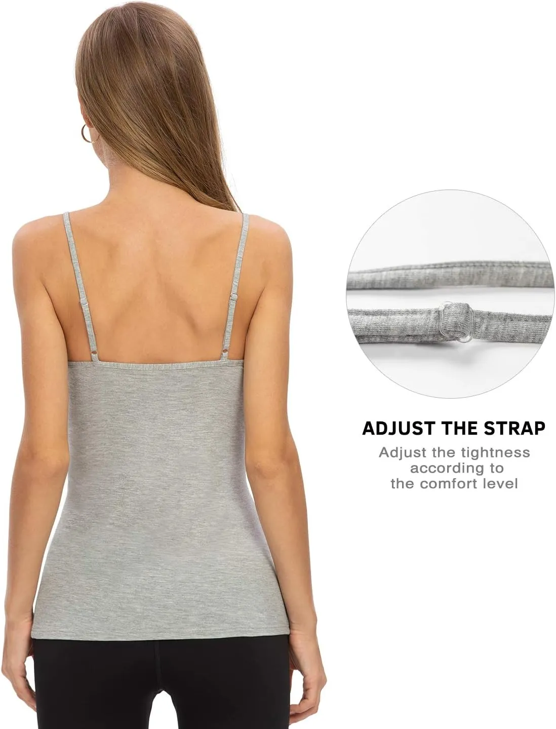 Rosyline V Neck Camisoles for Women Adjustable Lace Cami Undershirt Spaghetti Strap Lace Tank Tops