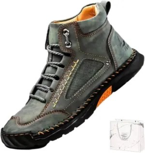 Sawbehind Men's Comfortable Handmade Leather Boots, Saw Behind Mens Boots Wide, Waterproof, Arch Support
