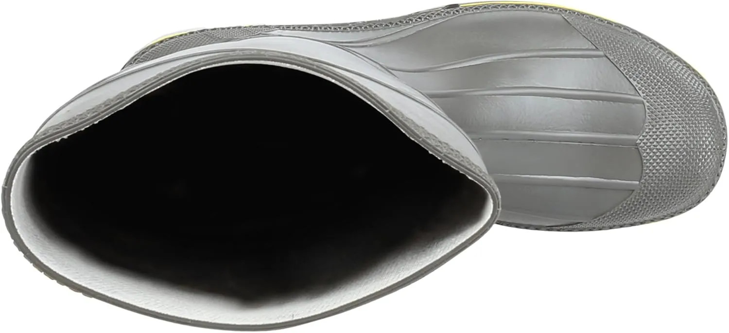 Servus Pro 15" PVC Chemical-Resistant Steel Toe Men's Work Boots, Gray, Yellow & Black (75101), 12