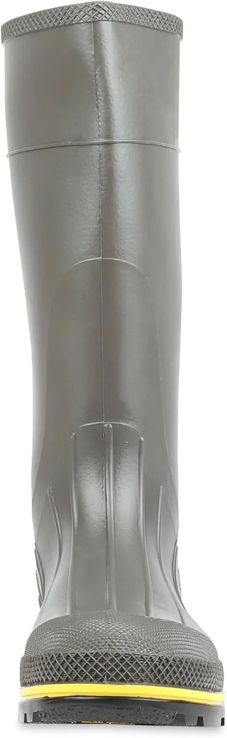 Servus Pro 15" PVC Chemical-Resistant Steel Toe Men's Work Boots, Gray, Yellow & Black (75101), 12