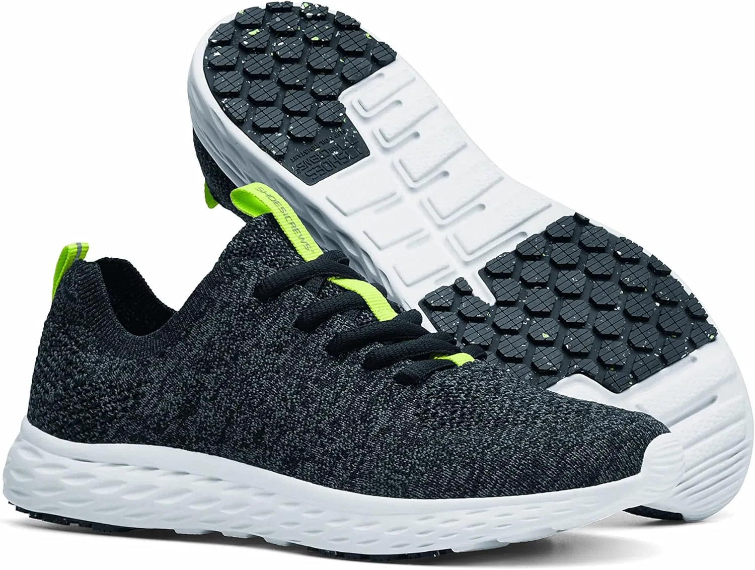 Shoes for Crews Everlight ECO, Women's Slip Resistant Work Shoes, Water Resistant, Gray/Black, Size 6.5