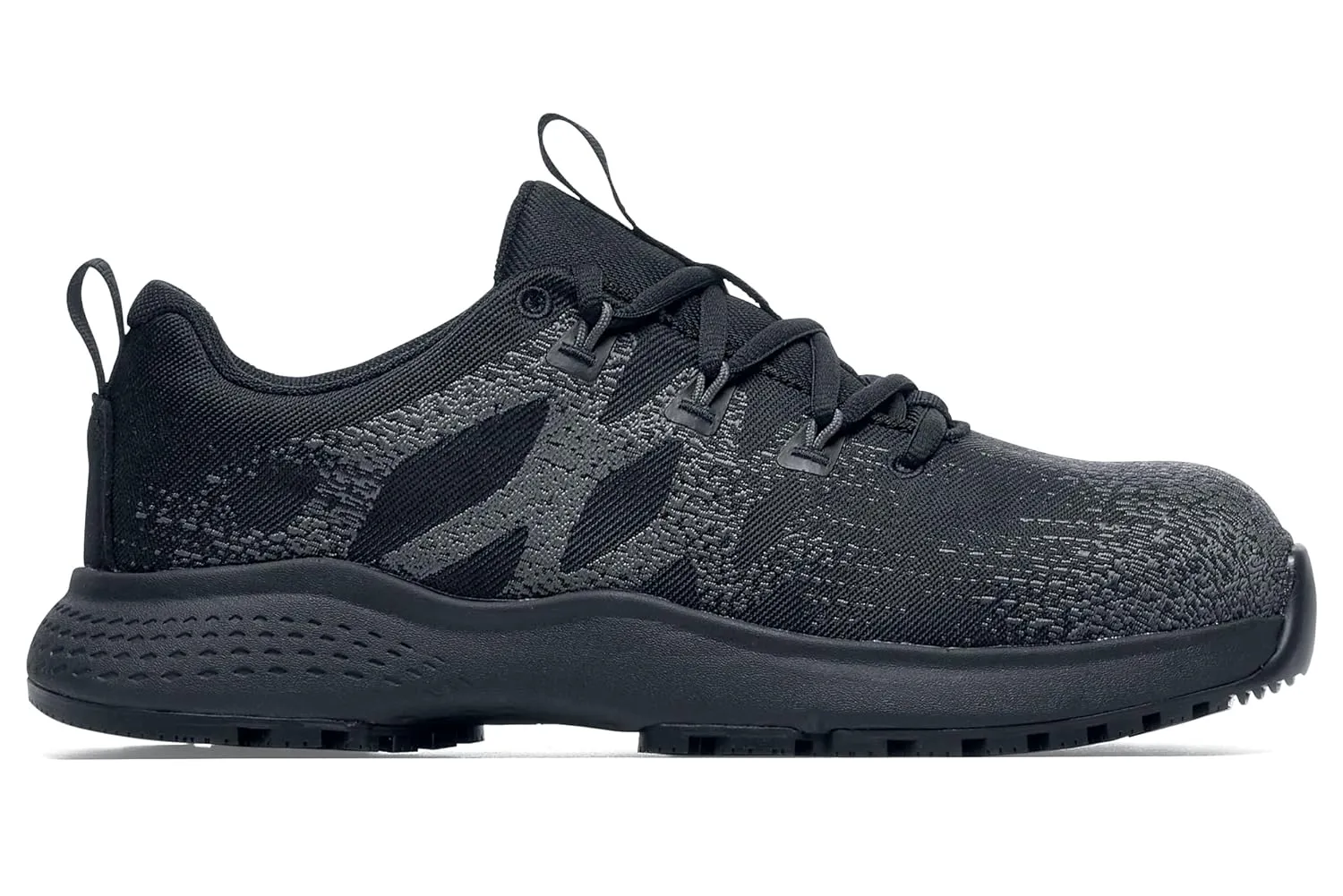 Shoes for Crews Heather II, Women's Nano Composite Toe (NCT) Work Shoes, Slip Resistant, Water Resistant, Black, Size 7 Wide