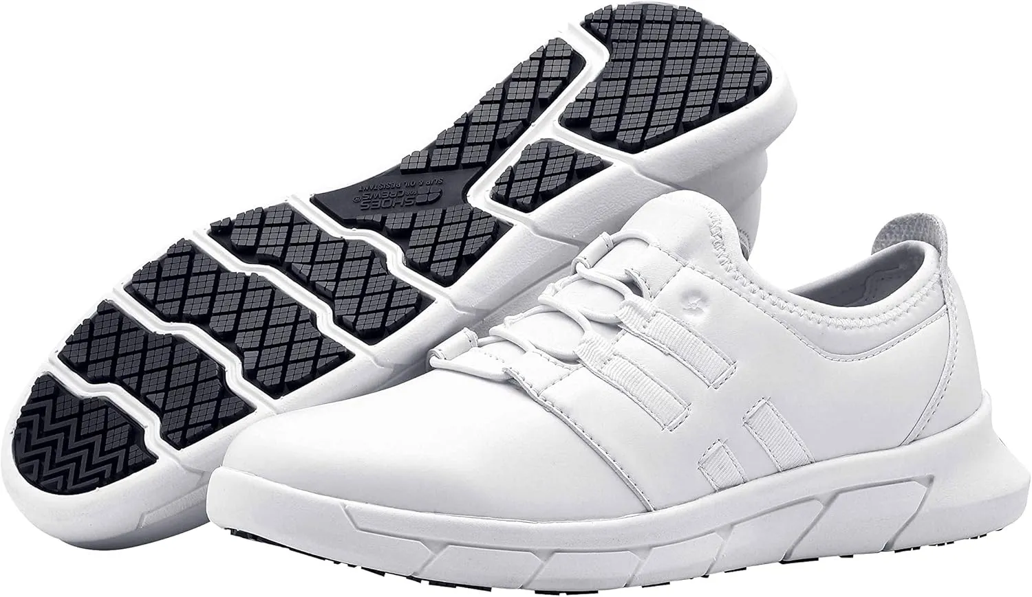 Shoes for Crews LILA Karina, Women's Lightweight Work Shoes, Slip Resistant, Water Resistant, Black or White
