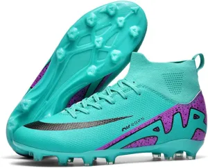 Soccer Cleats Womens Mens Indoor Soccer Shoes Youth Training Boots Lightweight Spikes Football Cleats Non-Slip Baseball & Cleats Soccer Adult AG FG TF Football Boots for Big Boys