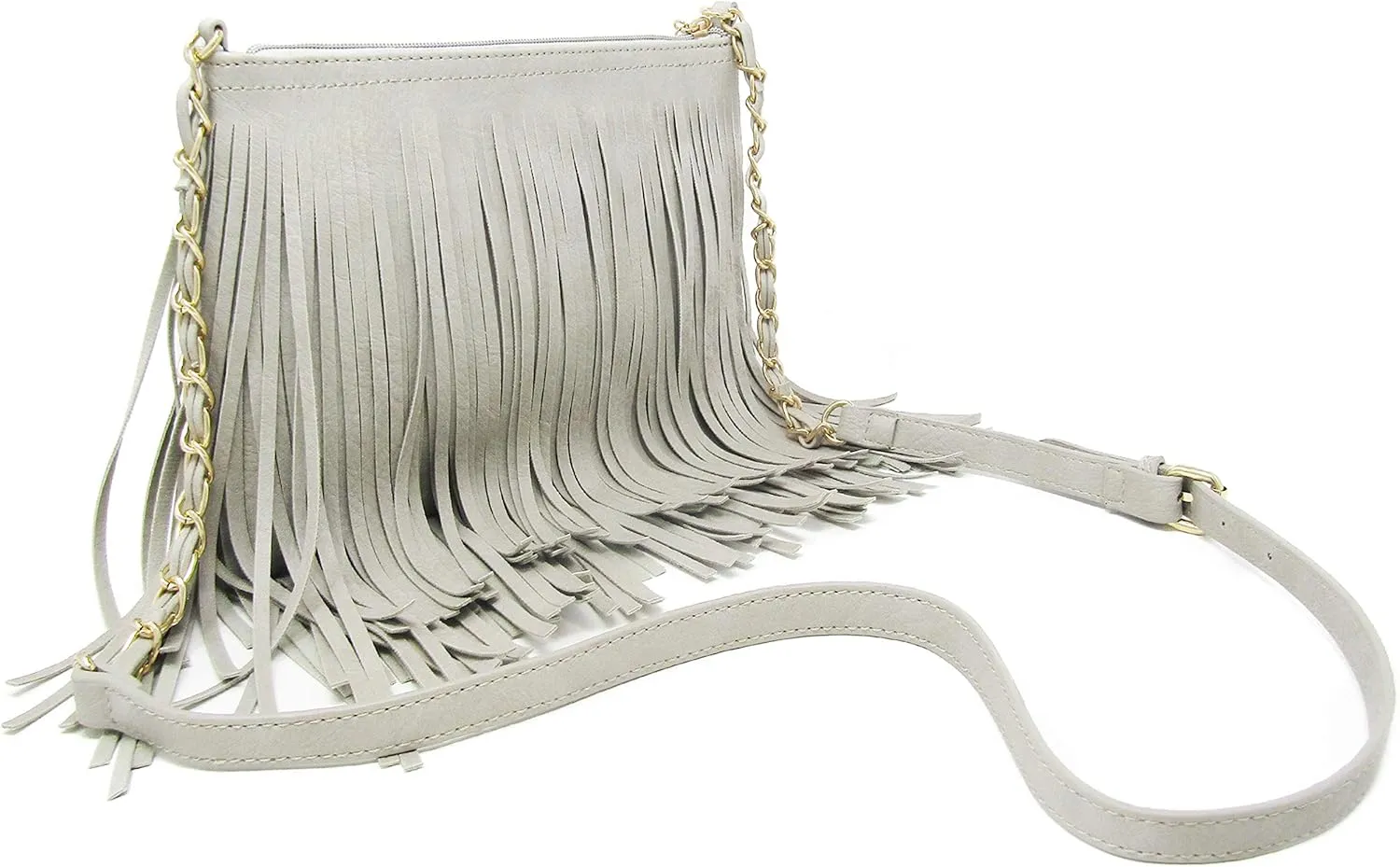 Solene Fringe Crossbody Shoulder Bag with Strap, Tassel Messenger bag, Country Style Western Fringe Purse for Women