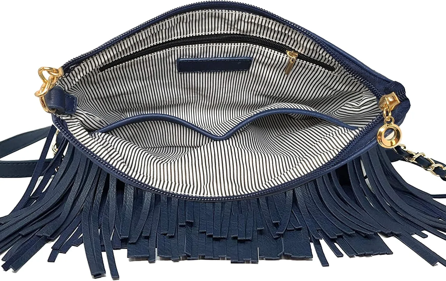 Solene Fringe Crossbody Shoulder Bag with Strap, Tassel Messenger bag, Country Style Western Fringe Purse for Women
