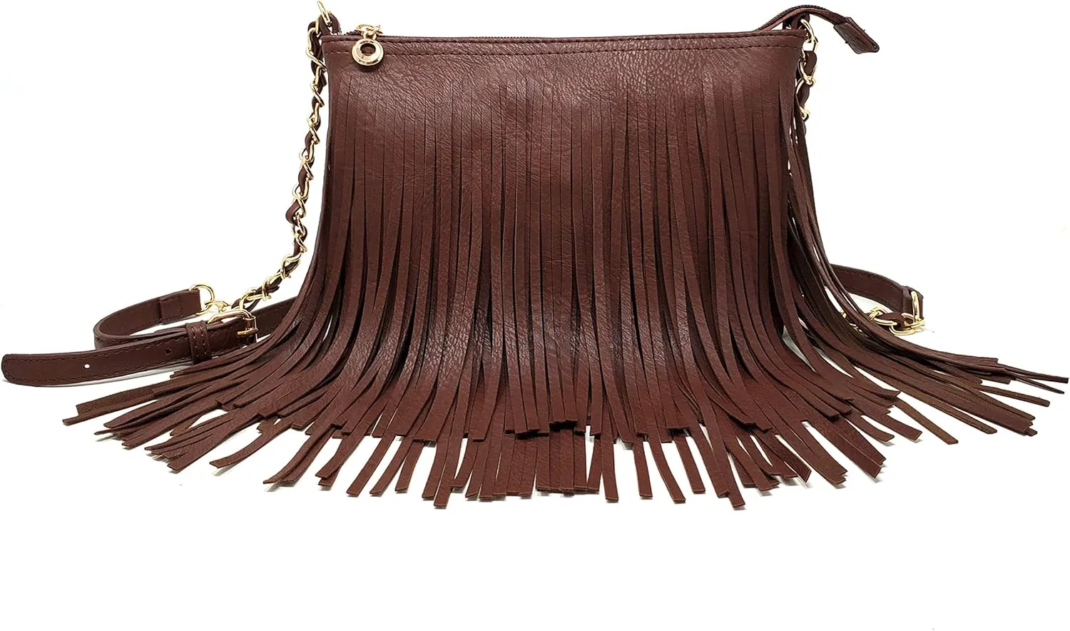 Solene Fringe Crossbody Shoulder Bag with Strap, Tassel Messenger bag, Country Style Western Fringe Purse for Women