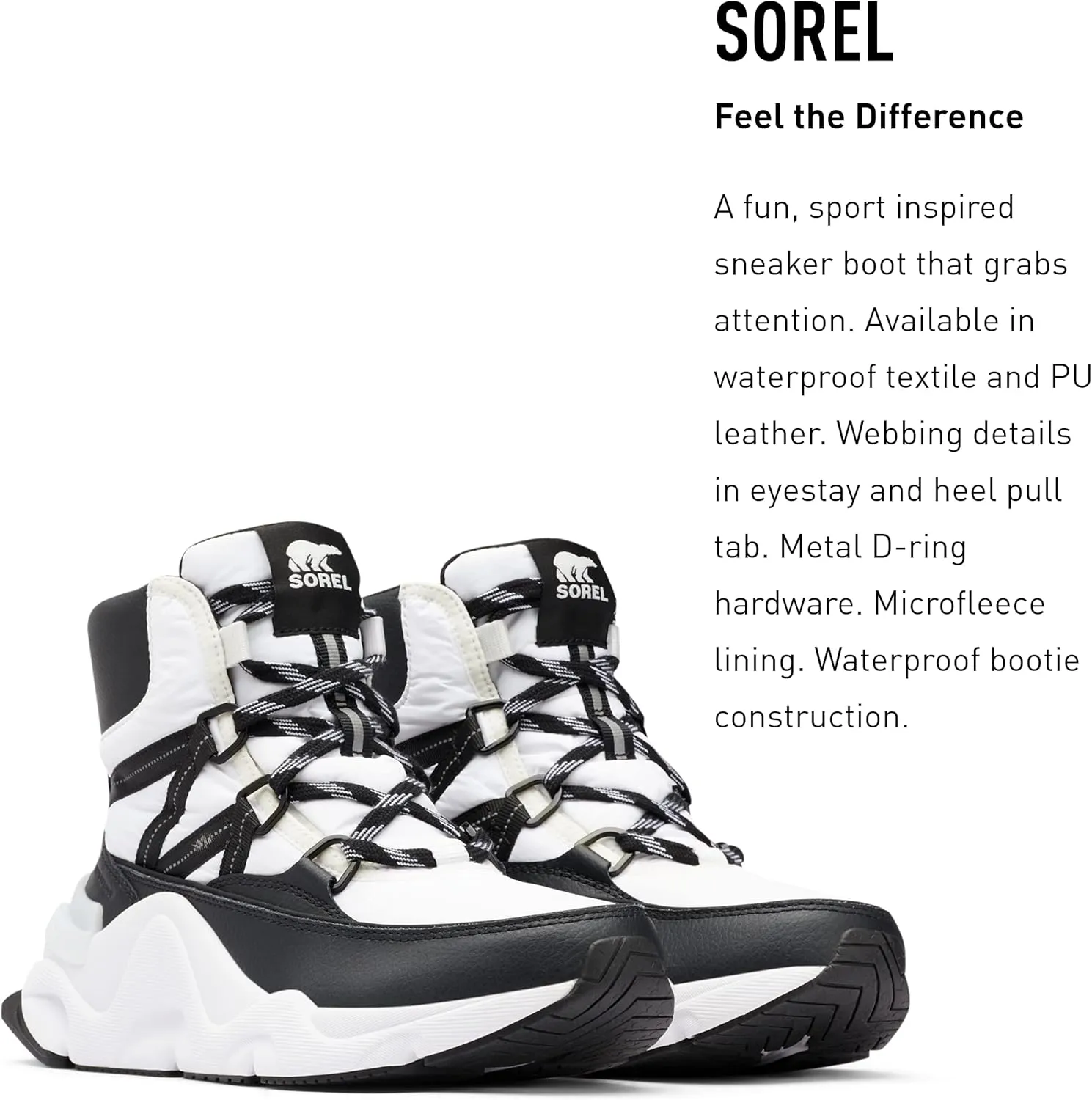 Sorel Women's Kinetic RNEGD Storm Boot  Waterproof Textile & PU Leather Winter Boots