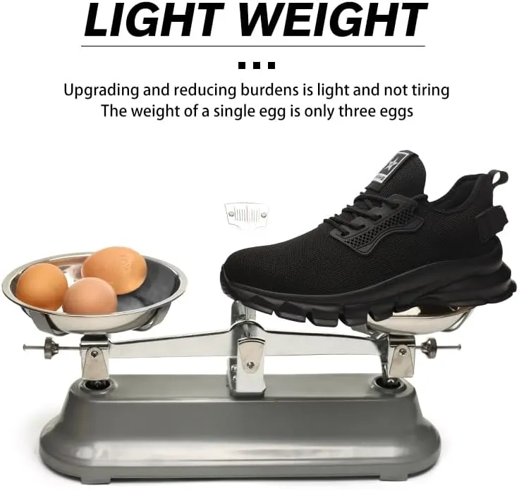 Steel Toe Shoes for Men Women Work Shoes Safety Sneakers Shoes Comfortable Lightweight Puncture Proof Slip Shoes