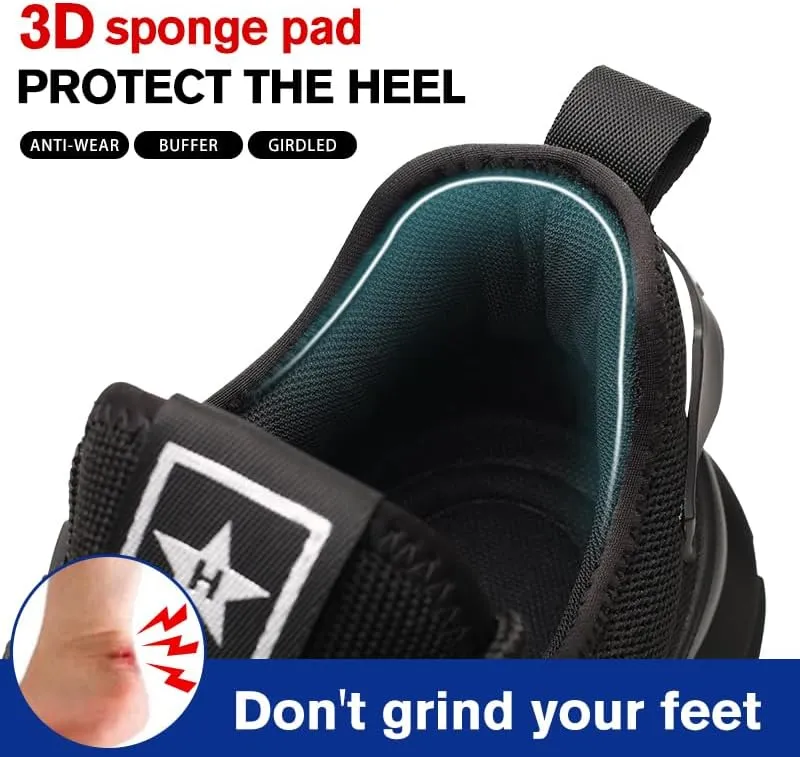 Steel Toe Shoes for Men Women Work Shoes Safety Sneakers Shoes Comfortable Lightweight Puncture Proof Slip Shoes