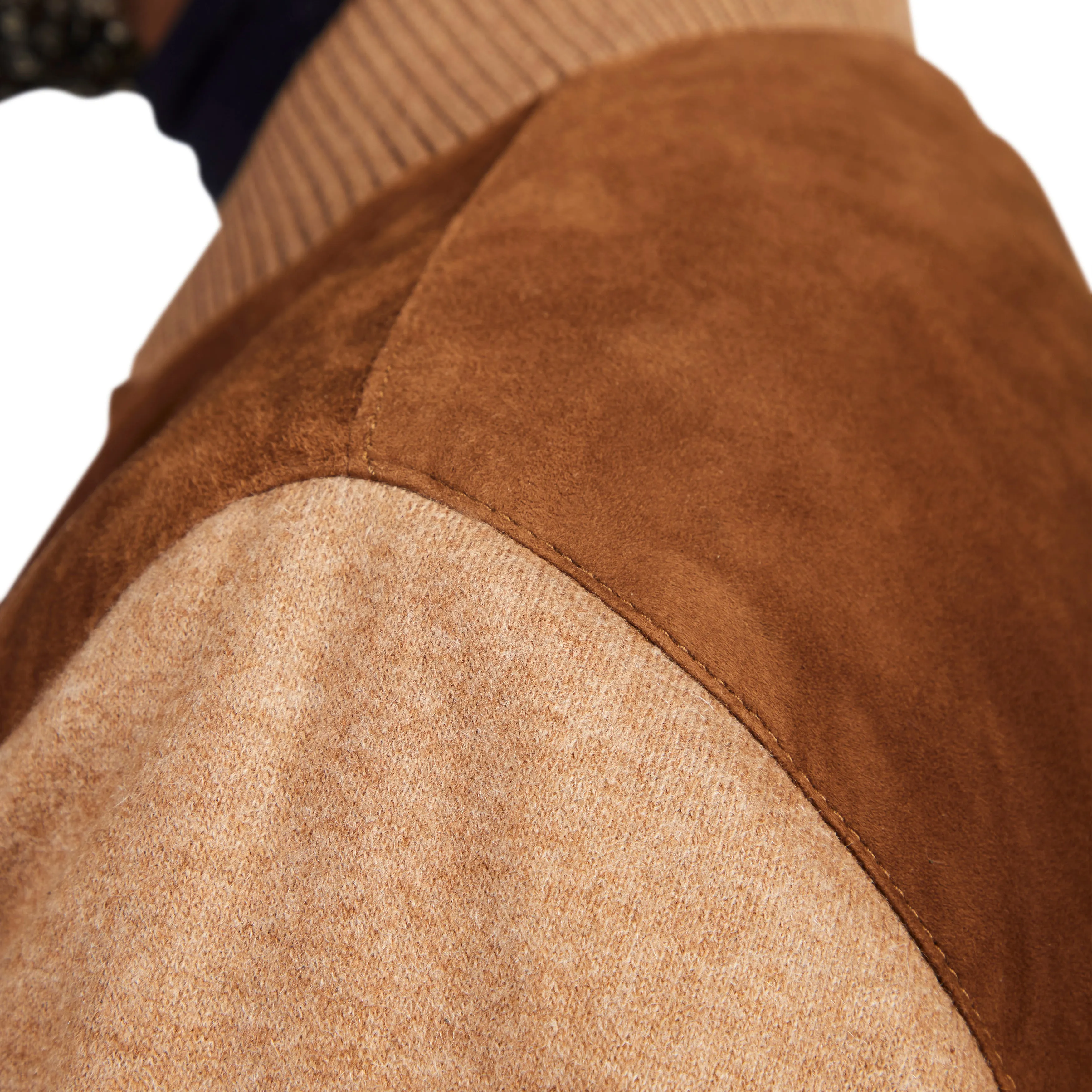 Suede/Cashmere Varsity Jacket