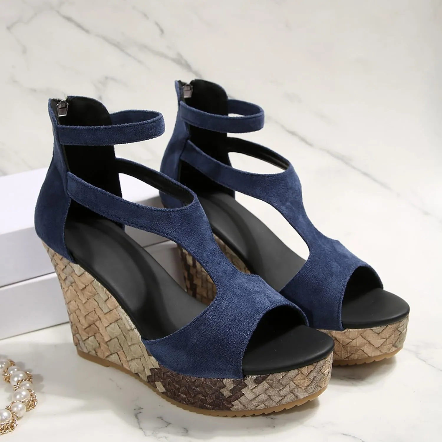 Summer Sandals for Women 2025 Dressy Orthopedic Wedge Sandal Open Toe Espadrilles Comfort Ankle Strap Platform Casual Outdoor Boho Beach Vacation Party Wedding Shoes