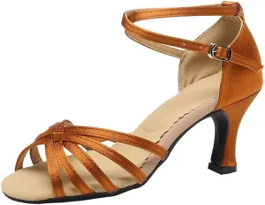SWDZM Latin Dance Shoes for Women Salsa Bachata Ballroom Performance Dance Shoes Outdoor