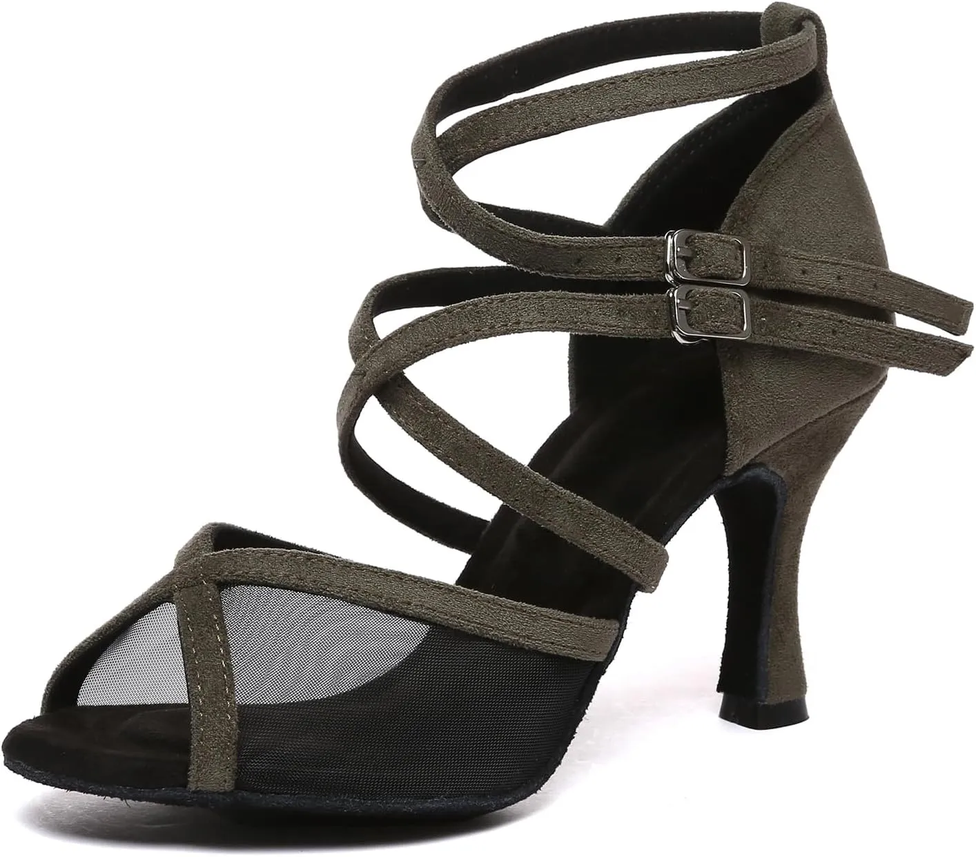 SWDZM Womens Latin Dance Shoes Heeled Ballroom Salsa Tango Party Professional Practice Dance Shoes,Model YCD47