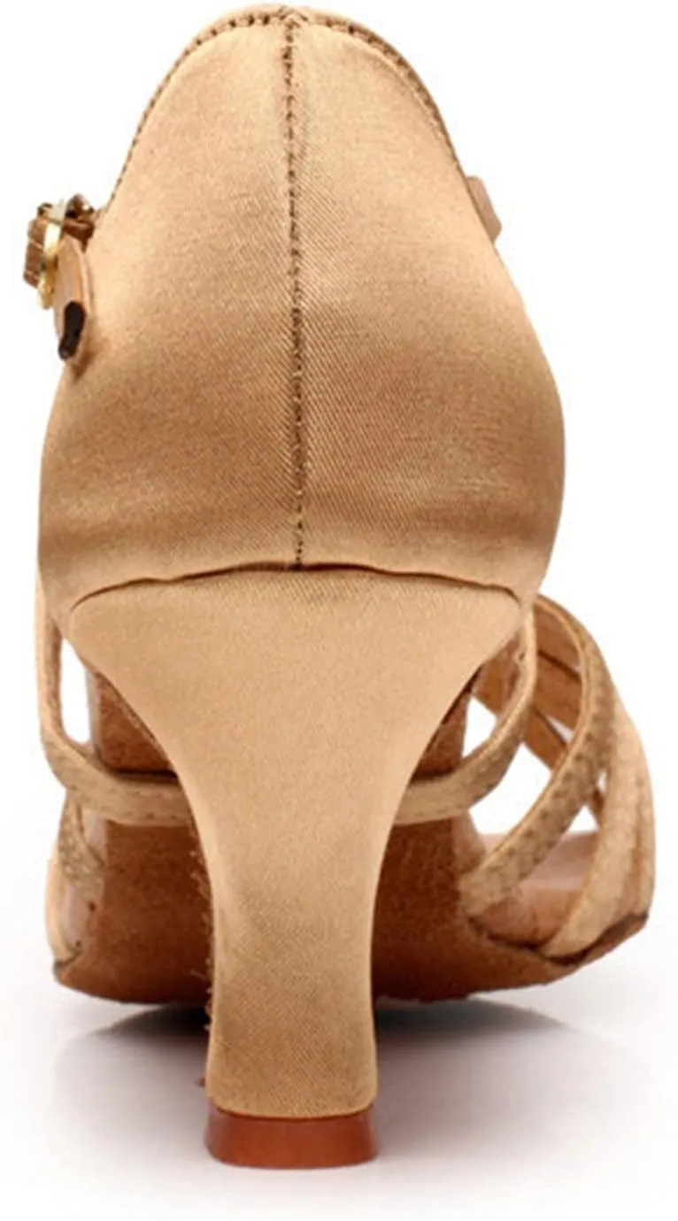 TDA Women's Ankle Strap Fashion Mid Heel Knot