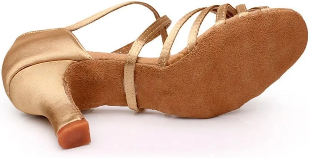 TDA Women's Ankle Strap Fashion Mid Heel Knot