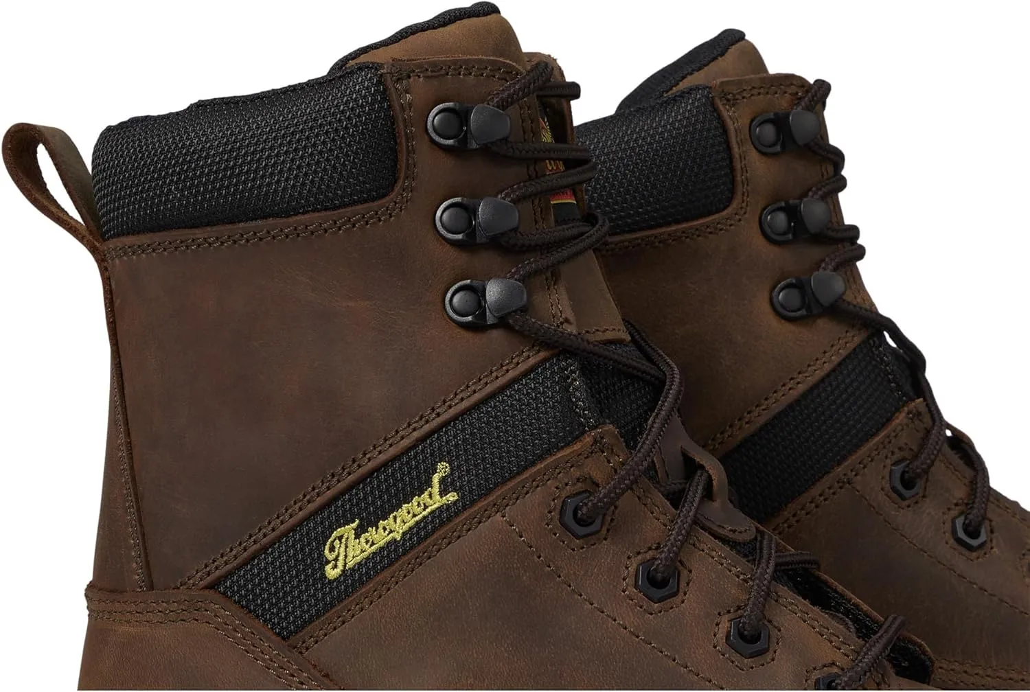 Thorogood Job-Site Series 8" Composite Safety Toe Waterproof Leather Work Boots for Men with Slip-Resistant Outsole