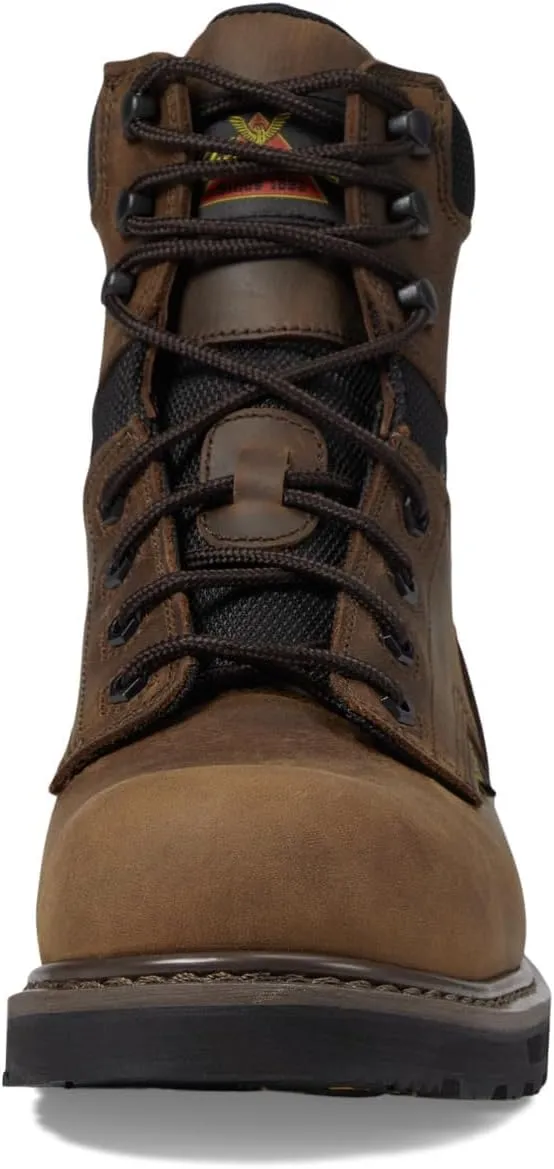 Thorogood Job-Site Series 8" Composite Safety Toe Waterproof Leather Work Boots for Men with Slip-Resistant Outsole