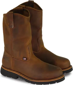 Thorogood mens American Heritage  11" Wellington Trail Crazyhorse Safety Toe  Black Maxwear90