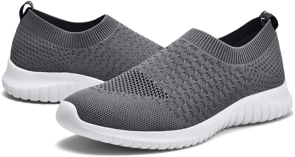 TIOSEBON Women's Athletic Walking Shoes Slip On Casual Mesh-Comfortable Tennis Workout Sneakers