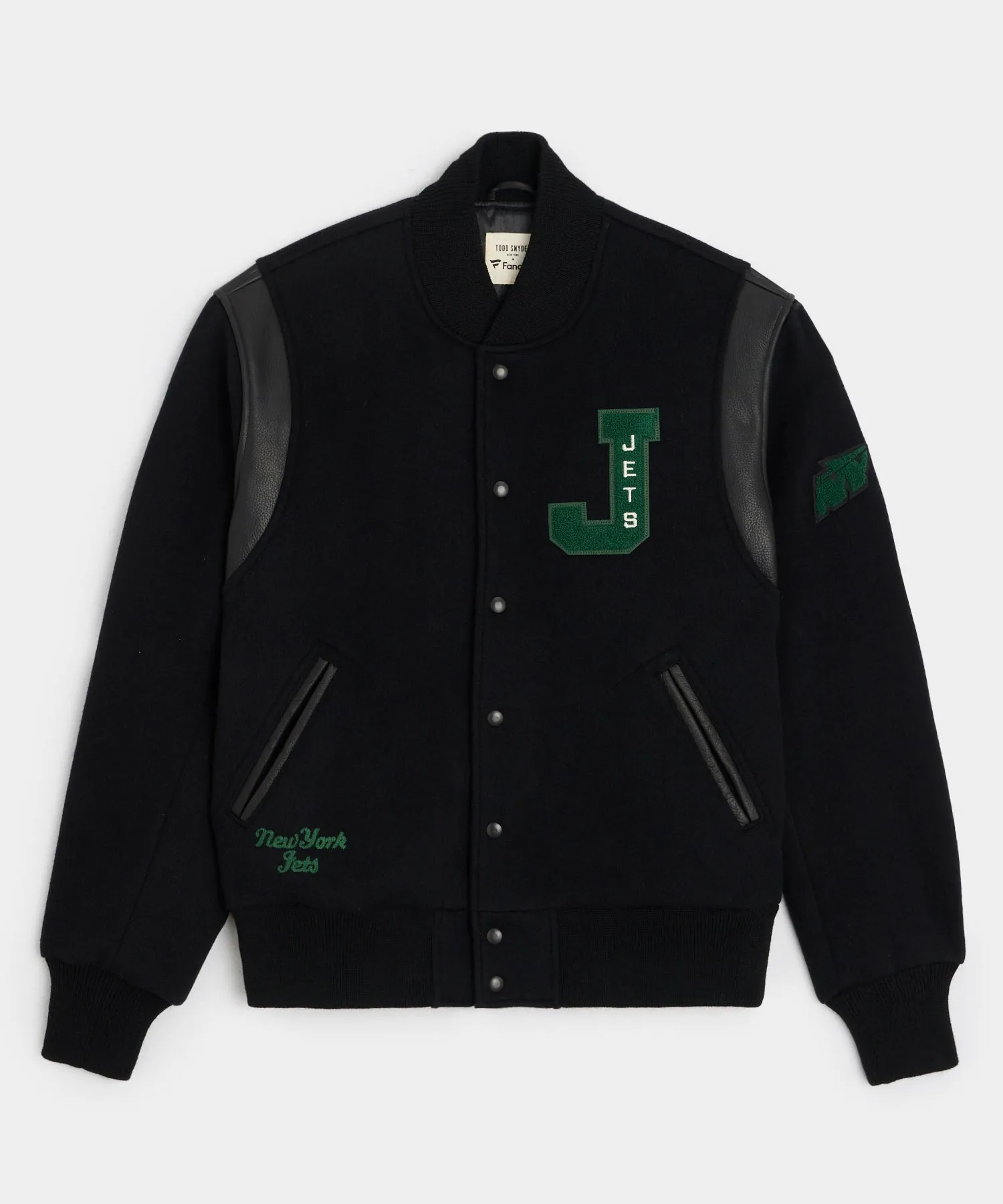 Todd Snyder by Fanatics for NFL Jets Cashmere Varsity Jacket
