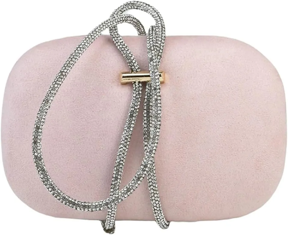 Trendy Clutch Purse Evening Bag for Women Evening Wedding Party Rhinestone Crossbody Shoulder Bag Handbag with Chain