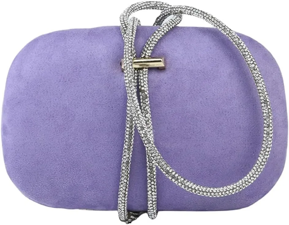 Trendy Clutch Purse Evening Bag for Women Evening Wedding Party Rhinestone Crossbody Shoulder Bag Handbag with Chain