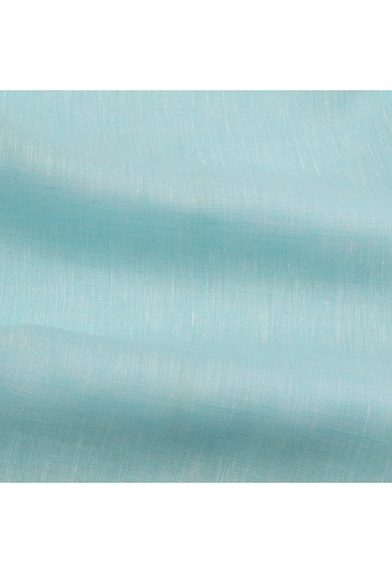 Turquoise blue linen shirt - 032250- 02