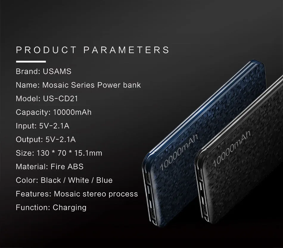 Ultra Slim Power Bank 10000mAh