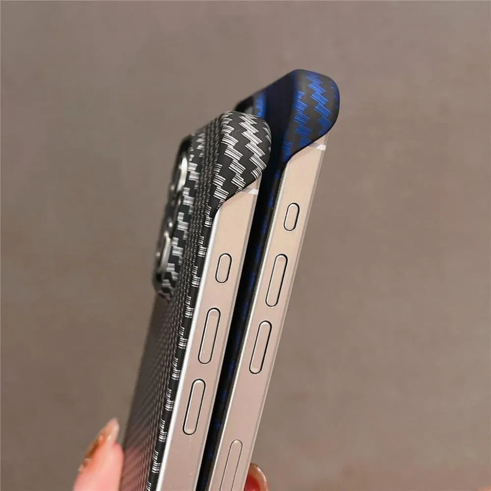 Ultra Thin Carbon Fibre Pattern Frameless Phone Case for iPhone 15 11 12 13 14 Pro Max Mini XR X XS 7 8 Plus SE Slim Hard Cover,Wine Red,for iPhone Xs Max