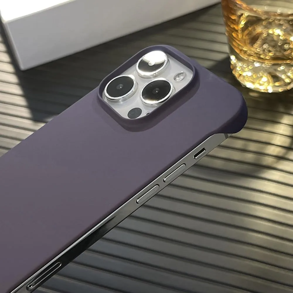 Ultra-Thin Frameless PC Hard Case for iPhone 15 14 13 12 Mini 11 Pro Max XR XS X 8 7 Plus SE Luxury Slim Cooling Candy Cover,CZ,for iPhone 15