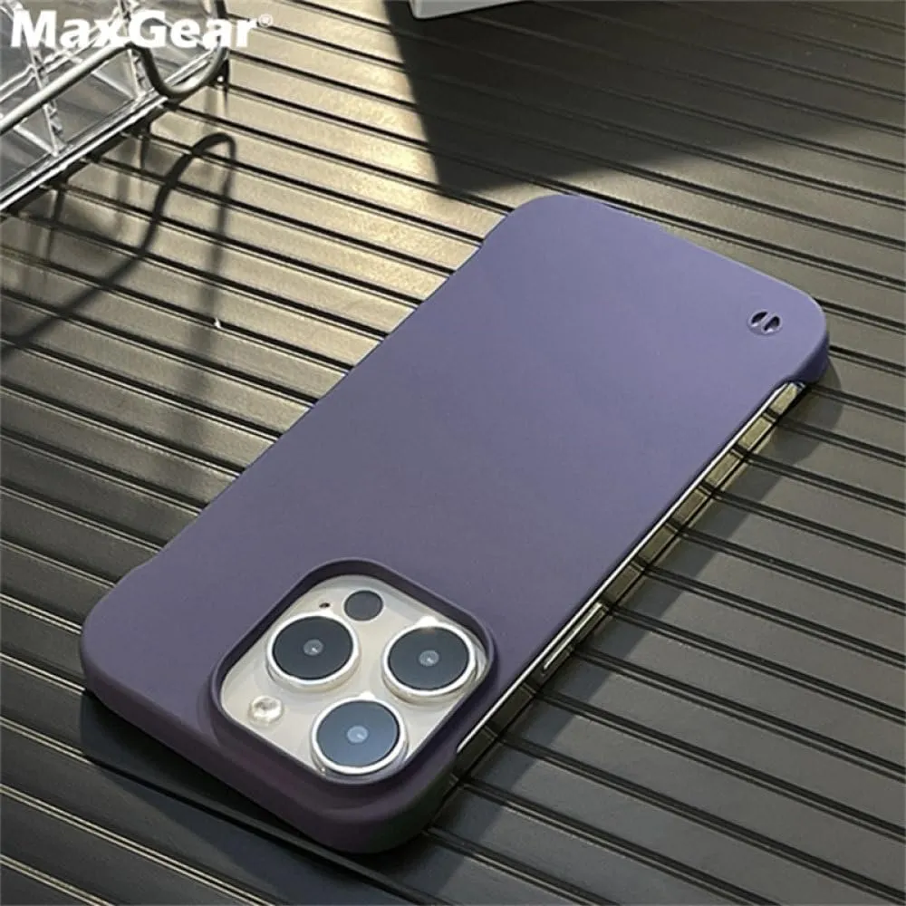 Ultra-Thin Frameless PC Hard Case for iPhone 15 14 13 12 Mini 11 Pro Max XR XS X 8 7 Plus SE Luxury Slim Cooling Candy Cover,DG,for iPhone 15