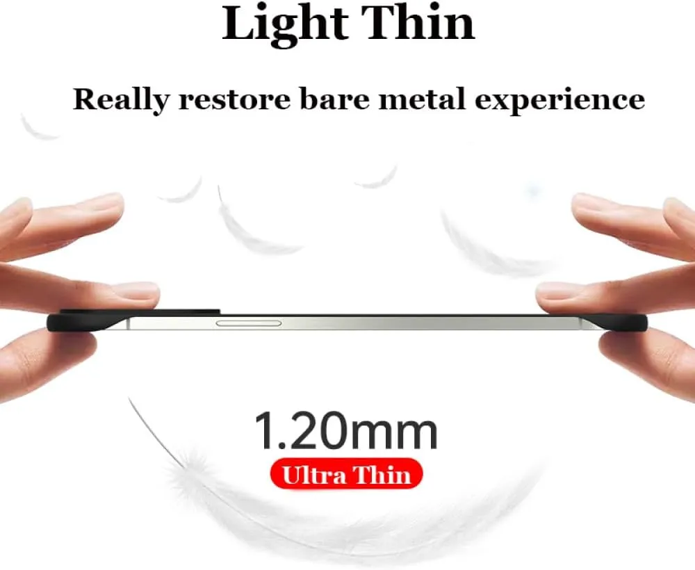 Ultra Thin Frameless PC Shockproof Hard Phone Case for iPhone 15 14 13 12 Mini 11 Pro Max X XR XS SE 2 7 8 Plus Slim Hard Cover,White,for iPhone 11Pro