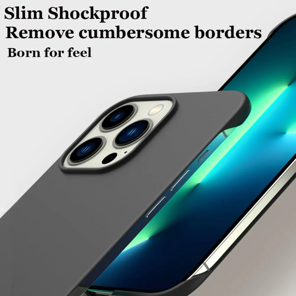 Ultra Thin Frameless PC Shockproof Hard Phone Case for iPhone 15 14 13 12 Mini 11 Pro Max X XR XS SE 2 7 8 Plus Slim Hard Cover,White,for iPhone 11Pro