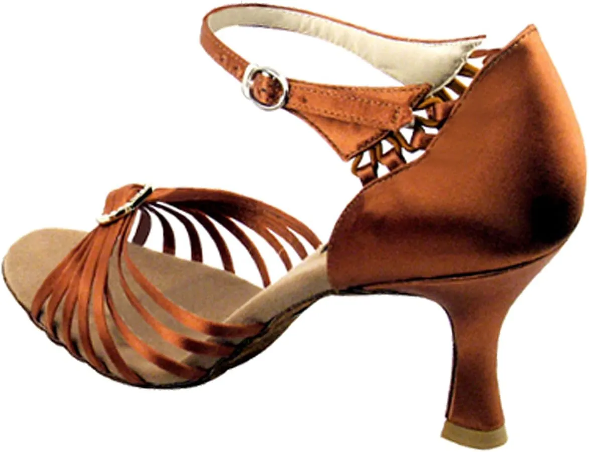 Very Fine Salsa Ballroom Tango Latin Dance Shoes CD2043 Bundle with Dance Shoe Heel Protectors 3" Heel