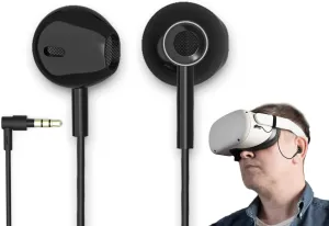 VR Earphones for Oculus Quest 2 Semi-in-Ear Headphones for Virtual Reality Gaming Headset, 0 Latency 3.5 mm