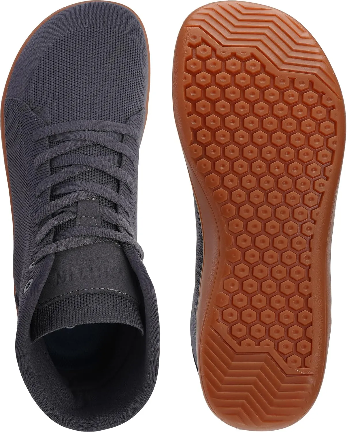 WHITIN Men's High Top Minimalist Barefoot Shoes | Wide Toe Box   Zero Drop Sole