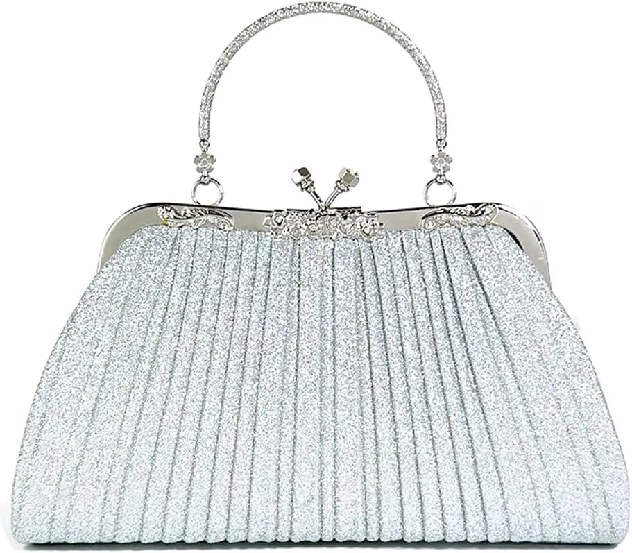 Women Evening Bags Glitter Sequins Clutch Purses for Women Shiny Envelope Handbag Formal Wedding Party Prom Purse