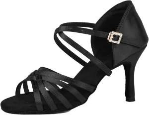 Women Latin Dance Shoes Ballroom Party Salsa Dance Practice Performance Shoes High Heel 213