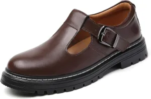 Women Mary Jane Shoes Soft Toe Non Slip Platform Casual Faux Leather Chunky Comfortable Dress Shoes