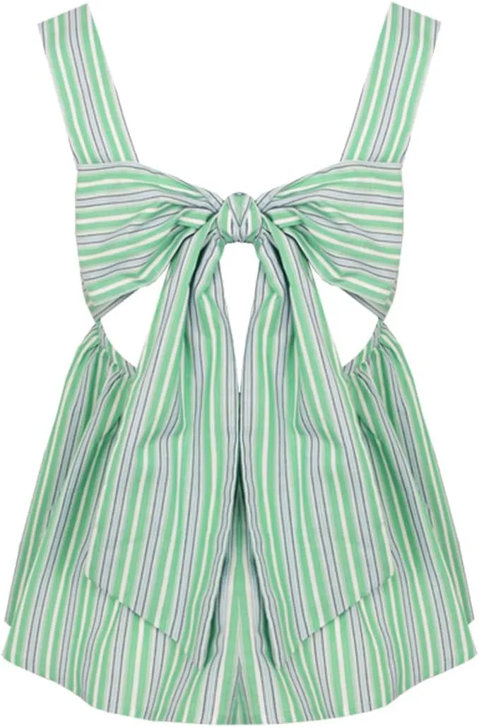 Women Y2k Gingham Tank Top Sleeveless Square Neck Plaid Tank Top Tie Back Ruffle Hem Peplum Tops Summer Streetwear