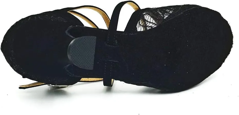 Women's 1920s Lace Party Wedding Shoes Practice Ballroom Dance Shoes