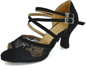 Women's 1920s Lace Party Wedding Shoes Practice Ballroom Dance Shoes