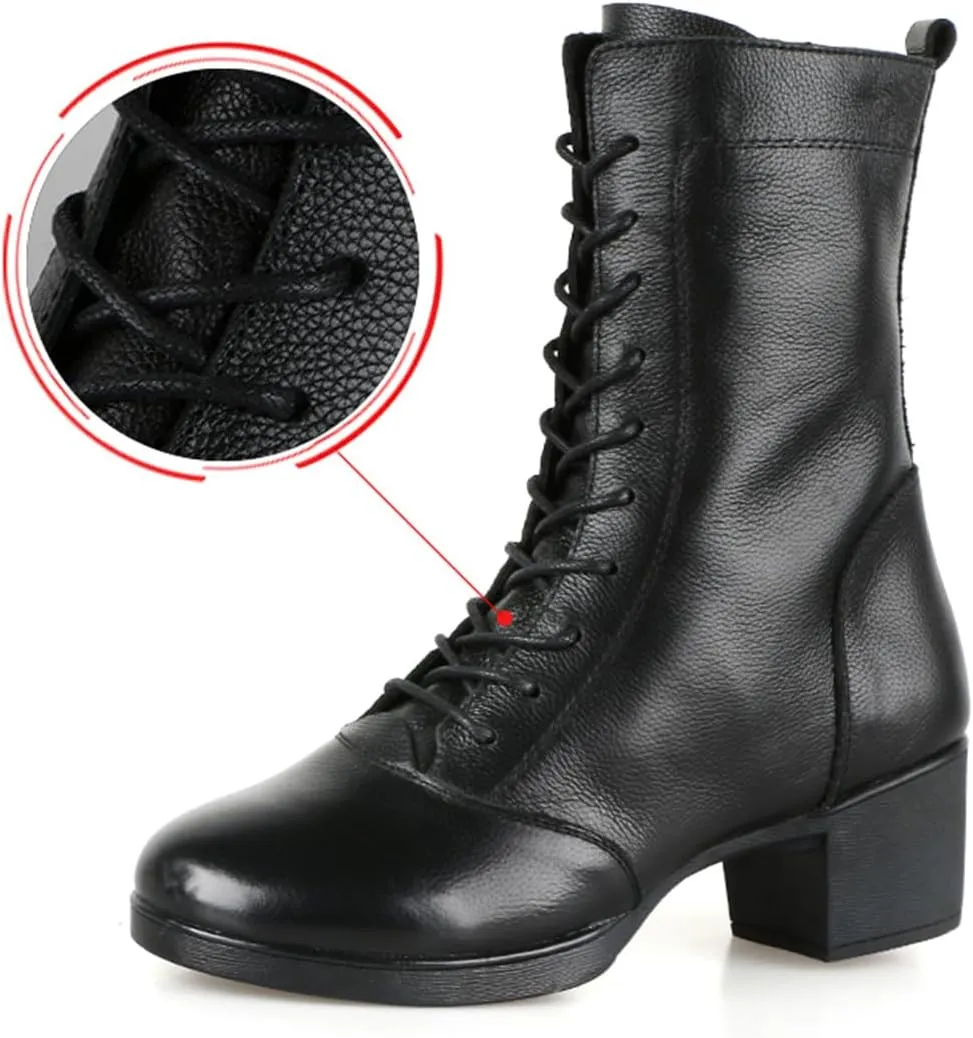 Women's Ballroom Damce Shoes Casual Split Sole Latin Tango Morden Shoes Ladies Chunky Heels Dance Shoes