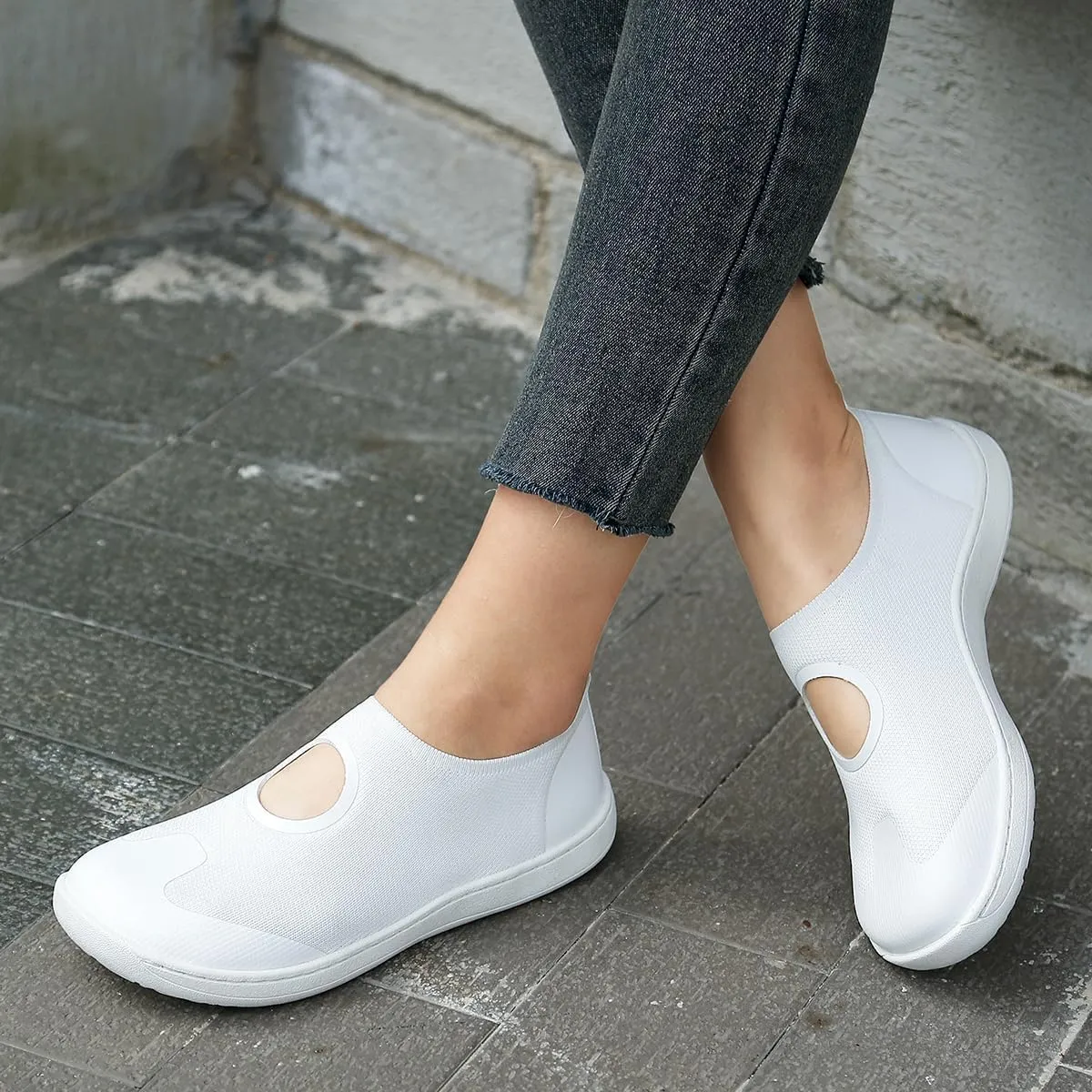 Women's Barefoot Shoes Wide Toe Box Walking Running Shoes Zero Drop Sole Minimalist Wide-Fit Shoes Breathable Lightweight Fashion Tennis Sneakers for Gym Sport