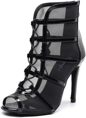 Women's Latin Dance Shoes with Straps Dance Shoes high Heel 10cm 4 inch Suede Bottom